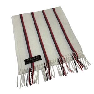 Vintage 70s Holmes Scarf from West Germany Stripe Knit Classic EUC